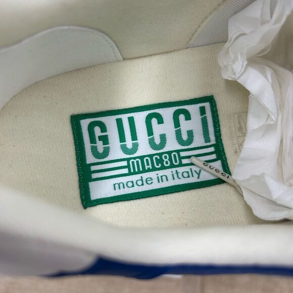 Men's Gucci Mac 80 low top leather sneakers size 13 made in Italy - Picture 6 of 11